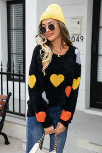 Round Neck Bottoming Shirt Mink Love Sweater