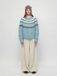 Womens Figure-flattering Thermal Jacquard Top With Set-in Sleeves