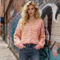 Women's Color-block Striped Sweater