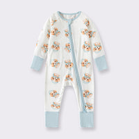 Bamboo Fiber Clothes For Babies Long Sleeve Zipper Baby Jumpsuits