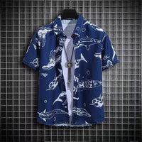 Fashion Ins Printed Shirt Beachwear Casual Shorts Suit