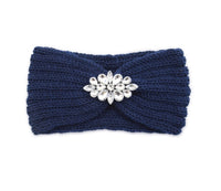 European And American Diamond Knitted Headband Ear Protector