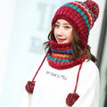 Knitted Hat And Scarf Set