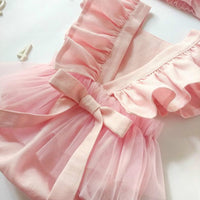 Newborn Cotton And Linen Romper Solid Color