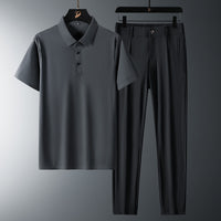 Business Casual Mens Ice-silk Suit