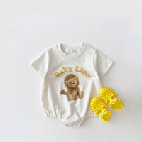 Baby Cartoon Plush Bear Short Sleeve Romper