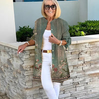 New Fashion Temperament 3d Printed Long-sleeved Shirt