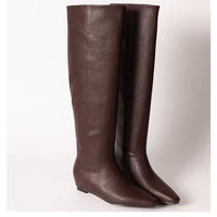 Retro Style Square Toe Bottom Tall Knight Boots over the knee