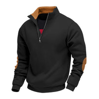 Fashionable Simple Turtleneck Half Placket Zipper Sweater