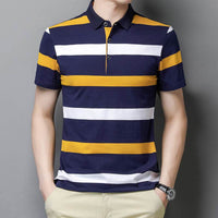 New Men's Clothing Short-sleeved Summer Top T-shirt Solid Color Casual Polo Collar Polo Shirt Casual Half-length Sleeve Versatile Clothes