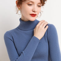 New Sweater Women's Turtleneck Pullover Slim Bottoming Shirt Thickened