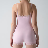 Lace Edge Adjustable Jumpsuit Skinny Inner Match Vest