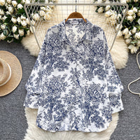 Lazy Style Niche Versatile Loose Casual Printed Shirt