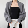 Knitted Cardigan Coat Female Batwing Sleeve Sweater Short Temperamental