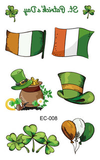 Tattoo Sticker Paper Irish Festival Flag Children Face Pasters Tattoo Sticker