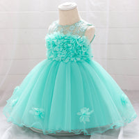 European And American Summer Children's Tube Top Flower Mesh Wedding Dress Pettiskirt