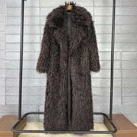 Womens Elongated Wool Coat With A Tailored Lapel