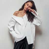 Sexy Cold-shoulder Elegant Loose Shirt