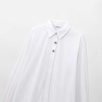 Women's Fashion Polo Collar Gold Breasted