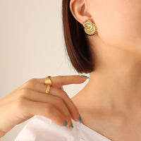 Retro-style, Uniquely Designed Embossed Earrings