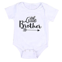 Baby Romper Sisters And Brothers Printed Short Sleeve