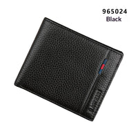 Men's Anti-Scanning RFID High-Capacity Credit Card Holder Made From First-Layer Cowhide Leather