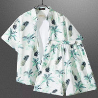 Short Sleeve Printed Shirt Summer Thin Suit