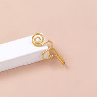 Golden Stainless Steel False Nose Ring Hand-wound