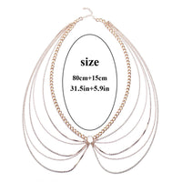 Women's Rhinestone Shiny Multi-layered Tassel Waist Chain