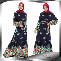 European And American Large Swing Loose Print Dress