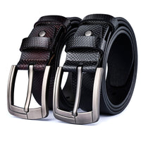 Cowhide Men's Pin Buckle Belt Men's Non-stitching Waistband