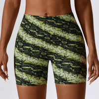 European And American Digital Printing Seamless Yoga Shorts