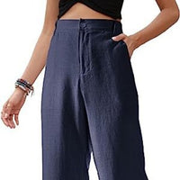 Flowing Casual Button-Down Summer Beach Pants