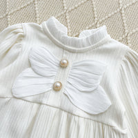 Baby Sunken Stripe Classic Style Romper Western Style Full Moon