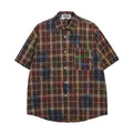 Tie Dye Short Sleeve Plaid Shirt Men