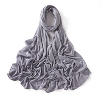 56 Colors Solid Color Modal Scarf Small Size Monochrome Jersey Veil Mercerized Cotton Scarf