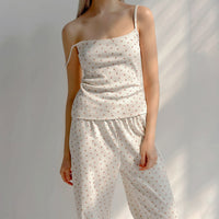 Womens Flowy Comfortable Jumpsuit Set With Straps And Prints