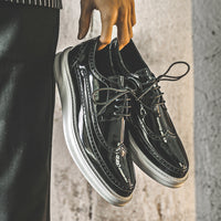 Men's Carved Casual British Leather Shoes