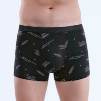 Men's Cotton U-convex Boxers Mid-waist Three-dimensional Printing
