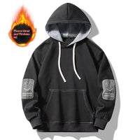 Mens Cotton Hoodie With Fleece Lining Loose Fit For Teens