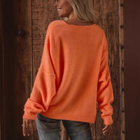 New Deep V-neck Pullover Women's Sweater