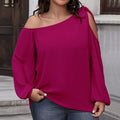 Women's Elegant Bow Loose Slim-fit Shirt With Unique Design Long Sleeve Top