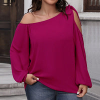 Women's Elegant Bow Loose Slim-fit Shirt With Unique Design Long Sleeve Top