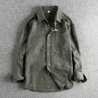 Long Sleeve Shirt Men's High-grade Youth Pocket Shirt