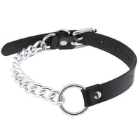 Leather Ring Neckband Necklace O-ring Neck Band