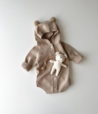 Ins Style Bear Shape Children's Knitted Sweater Baby Jumpsuits