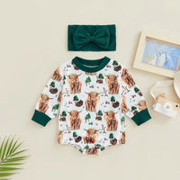 Jumpsuit European And American Baby Girl Cartoon Animal Print Long-sleeve Jumpsuit Romper