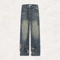 Straight Jeans Loose Distressed Retro Long Pants