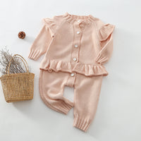 Infant Long Romper Pure Cotton Woolen Bodysuit