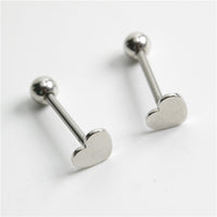 Punk Titanium Steel Love Heart Tongue Pin